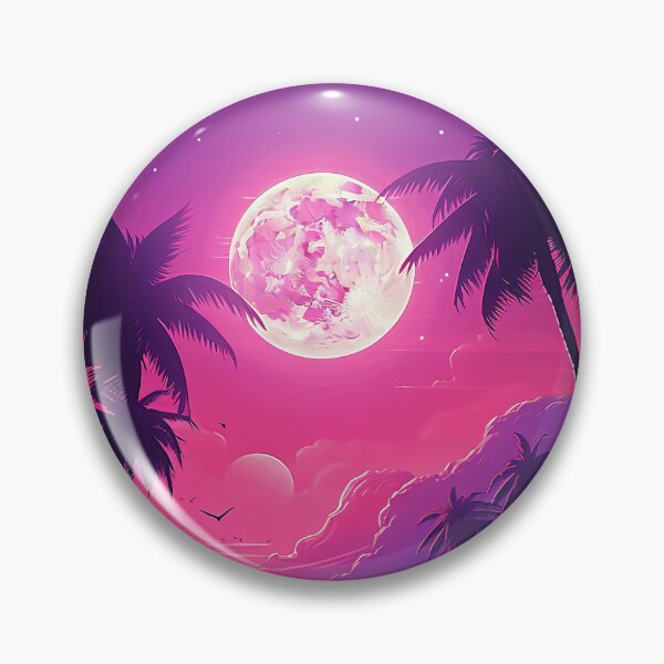 Item preview, Stellar Shores: A Synthwave Oasis at Sunset designed and sold by Mullet Monkey.