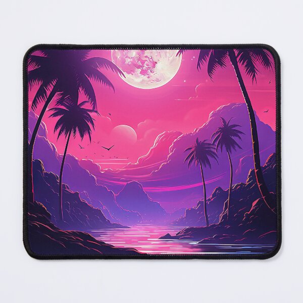 Item preview, Stellar Shores: A Synthwave Oasis at Sunset designed and sold by Mullet Monkey.