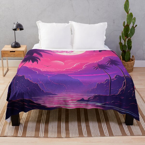 Item preview, Stellar Shores: A Synthwave Oasis at Sunset designed and sold by Mullet Monkey.