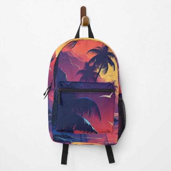 Item preview, Cosmic Coastline: Sunset Serenity in Synthwave designed and sold by Mullet Monkey.