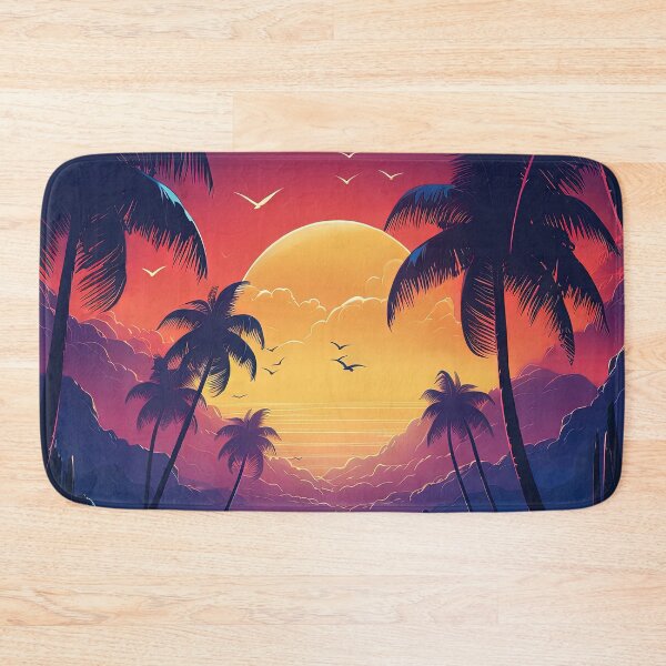 Item preview, Cosmic Coastline: Sunset Serenity in Synthwave designed and sold by Mullet Monkey.