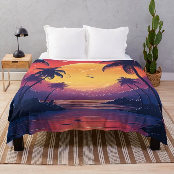 Item preview, Cosmic Coastline: Sunset Serenity in Synthwave designed and sold by Mullet Monkey.