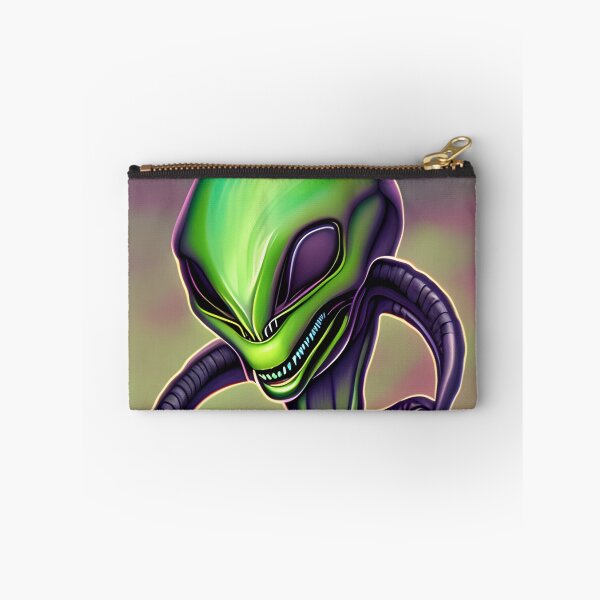 Item preview, Green and Purple Smiling Alien Artwork | Aliens Exist | sci fi designed and sold by birdsofthePNW.