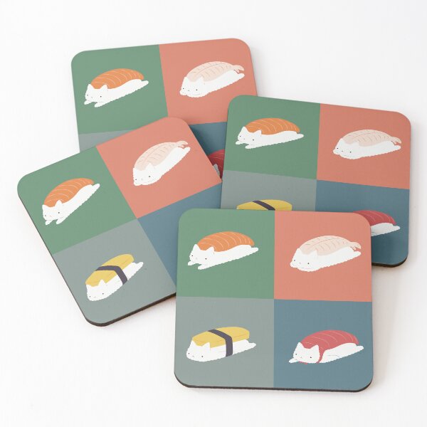 Item preview, Sushi Cat 2x2 designed and sold by ilovedoodle.