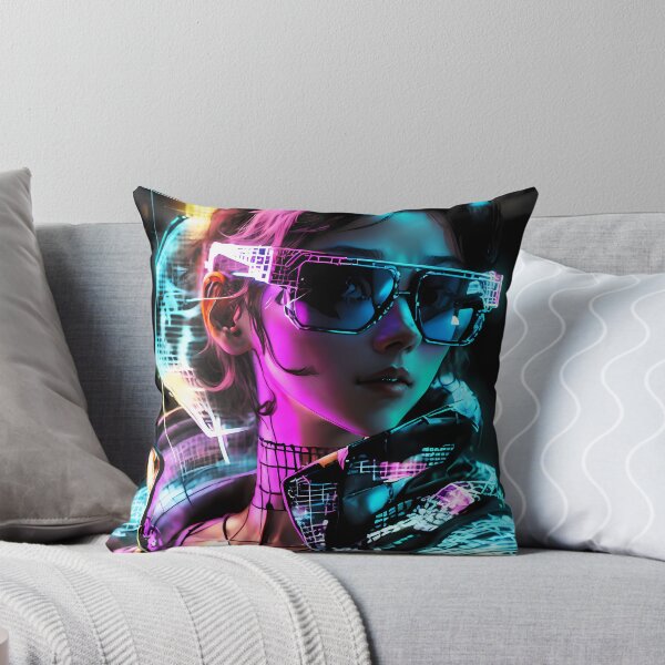 Item preview, 1 Girl with Neon Grid Sunglasses designed and sold by sudsaipan.