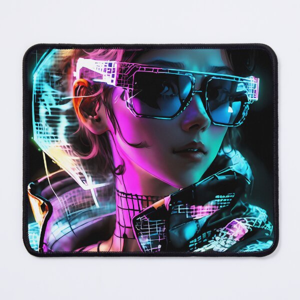 Item preview, 1 Girl with Neon Grid Sunglasses designed and sold by sudsaipan.