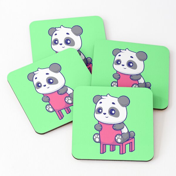 Item preview, Panda Paws: Cute Panda Sitting on a Chair - Cartoon Illustration designed and sold by hjian8219.