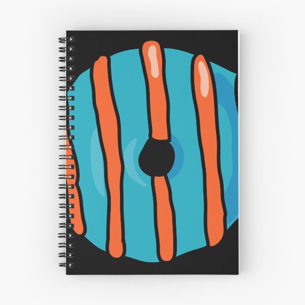 Item preview, Delicious donut with blue icing and orange duces on top simpson style designed and sold by Denisse diseno.