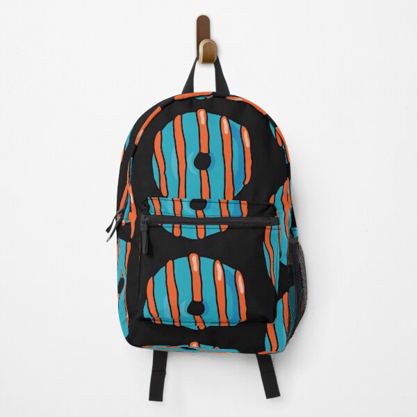 Item preview, Delicious donut with blue icing and orange duces on top simpson style designed and sold by Denisse diseno.