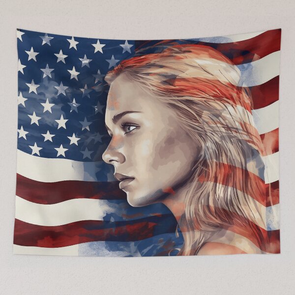 Item preview, Abstract American flag print designed and sold by dcrc.