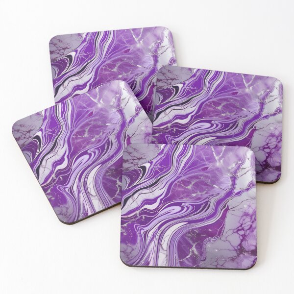 Item preview, Purple & White Marble Symphony #8 designed and sold by BirdsnStuff.