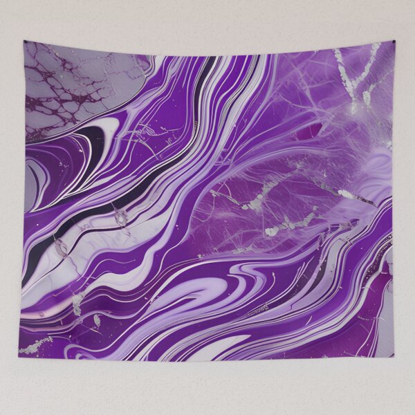 Item preview, Purple & White Marble Symphony #8 designed and sold by BirdsnStuff.