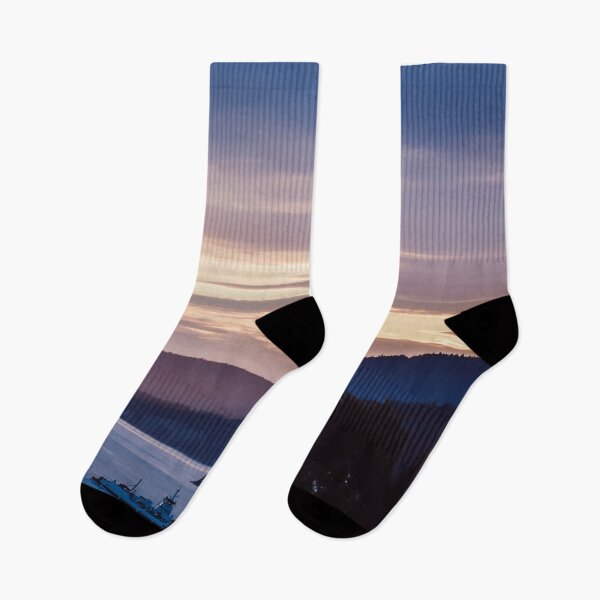 Item preview, Landscape Sunset Mountains Seattle Washington  designed and sold by chonkandbeans.