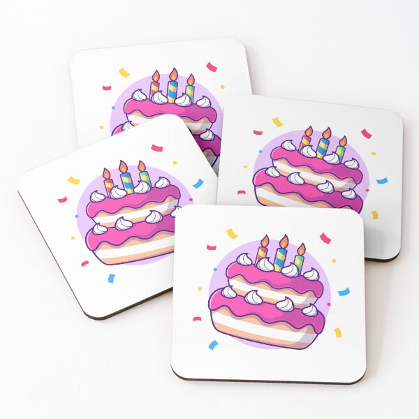 Item preview, Sweet Celebration: Cute Birthday Cake Party - Cartoon Illustration designed and sold by hjian8219.