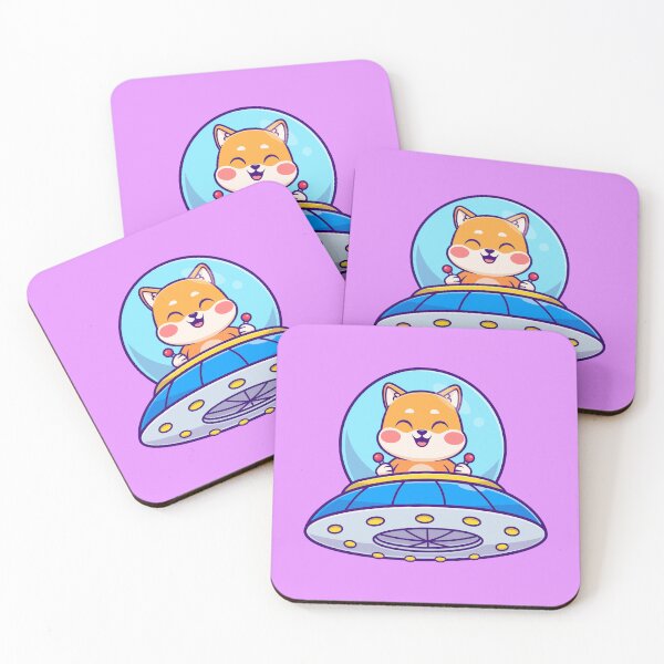 Item preview, Space Adventures: Cute Shiba Inu Dog Driving UFO Spaceship - Cartoon Illustration designed and sold by hjian8219.