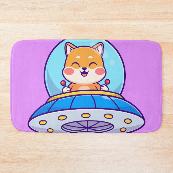 Item preview, Space Adventures: Cute Shiba Inu Dog Driving UFO Spaceship - Cartoon Illustration designed and sold by hjian8219.