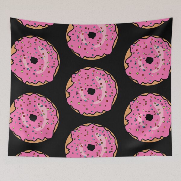Item preview, Delicious donut with pink candy on top and simpsons style sprinkles designed and sold by Denisse diseno.