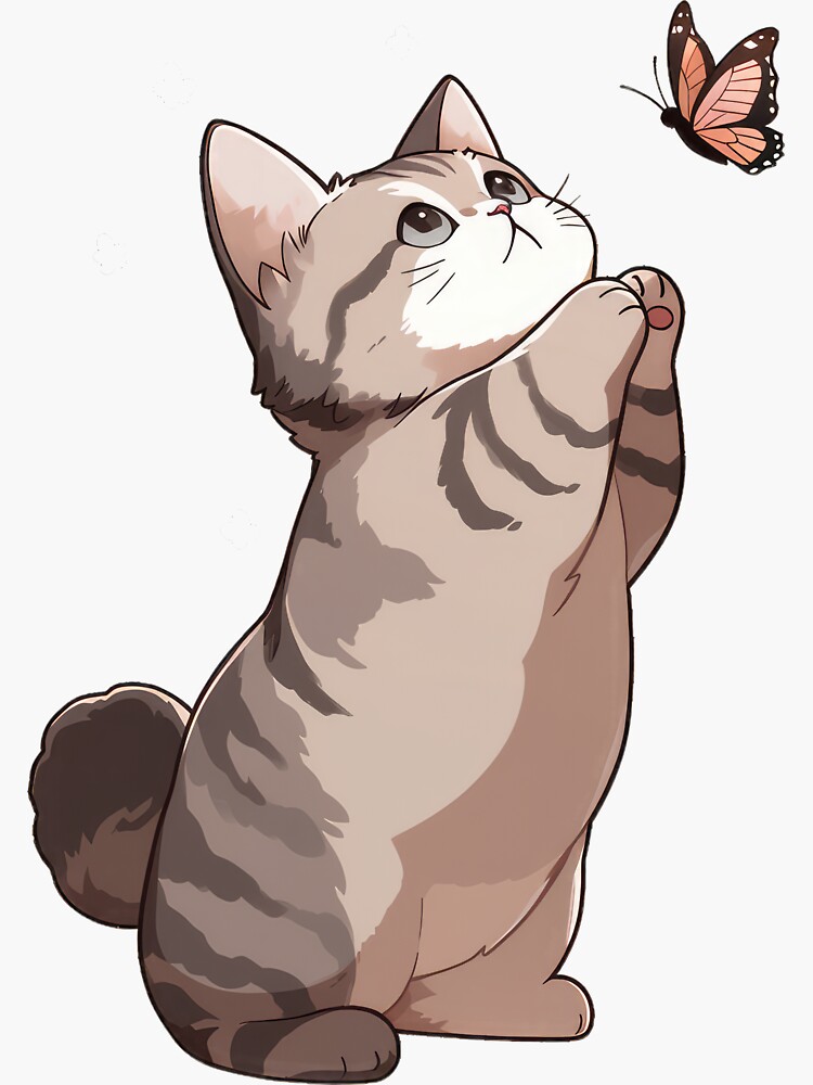 Cute Anime Sepia Ragdoll Cat Sticker for Sale by SundayDonuts