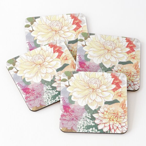 Item preview, Modern Dahlias designed and sold by ZinZoe.