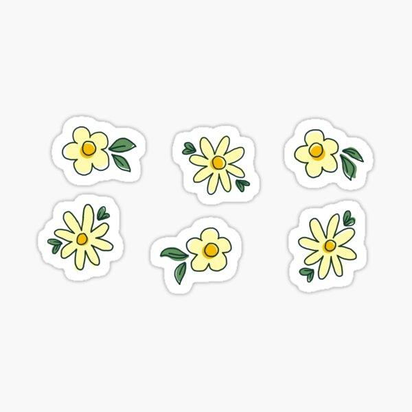 Item preview, Pastel Yellow Flowers with Leaves designed and sold by sarahlanca.