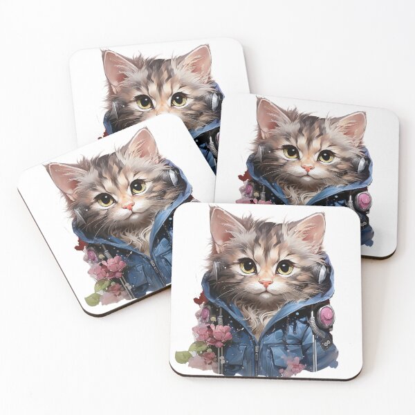 Item preview, Cute cartoon cat designed and sold by Stickermagician.