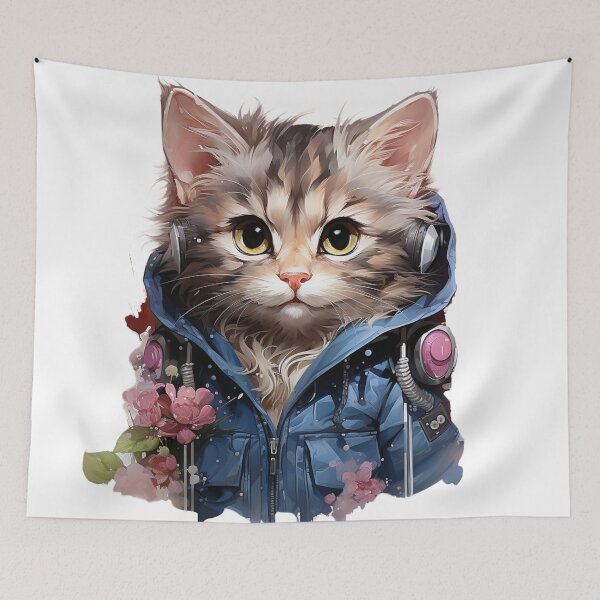 Item preview, Cute cartoon cat designed and sold by Stickermagician.