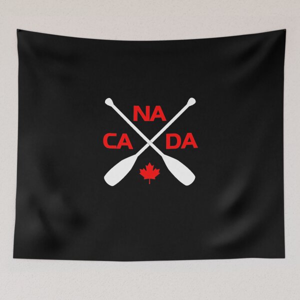 Item preview, Canada Outdoors Crossed Paddle Oars Maple Leaf Dark Color designed and sold by TinyStarCanada.
