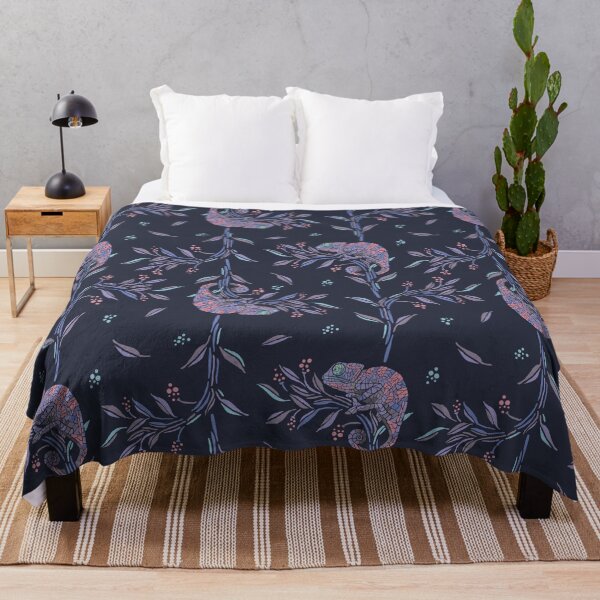 Item preview, Floral-Loving Chameleon 01 [dark purple] designed and sold by Aia UENO design.