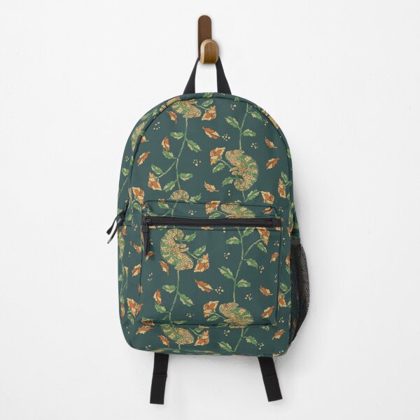Item preview, Floral-Loving Chameleon 02 [dark green] designed and sold by Aia UENO design.