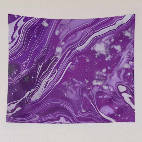 Item preview, Purple & White Marble Symphony #9 designed and sold by BirdsnStuff.