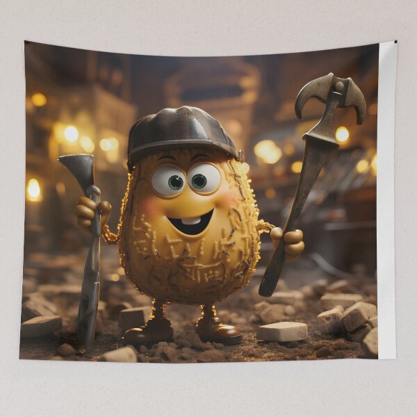 Item preview, funny potato engineer designed and sold by WickyWildLife.