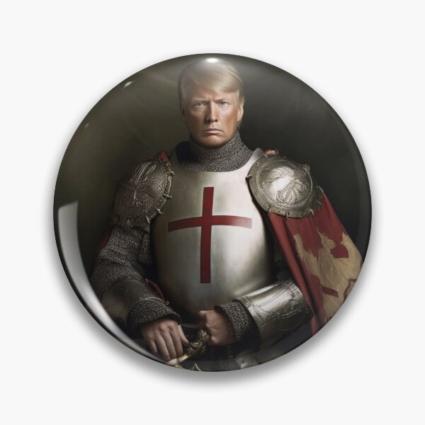 Artikelvorschau, Donald Trump als mittelalterlicher Ritter entworfen und verkauft von Demonik-Art.