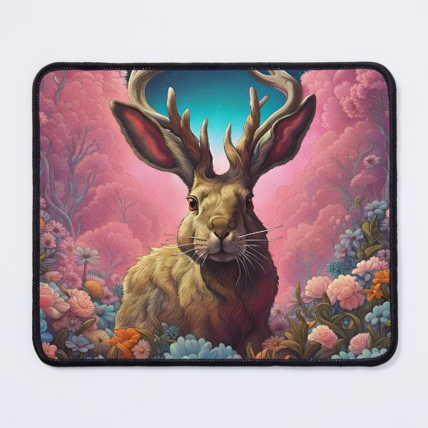 Item preview, Jackalope in Pink and Blue  designed and sold by HabitableMoons.