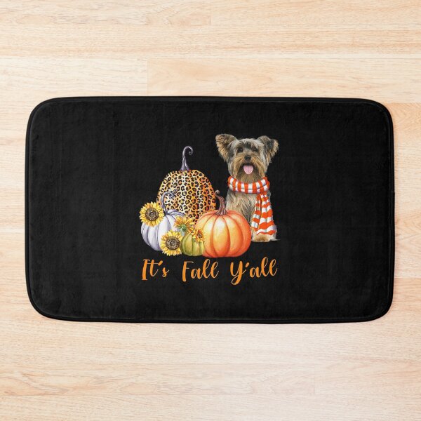 Item preview, Its Fall Yall Yorkie Dog Leopard Pumpkin Fall designed and sold by GusSnodgra.