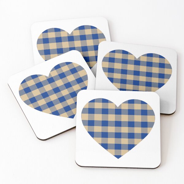 Item preview, Blue and Bluff Plaid Heart designed and sold by Allie Rockhill.
