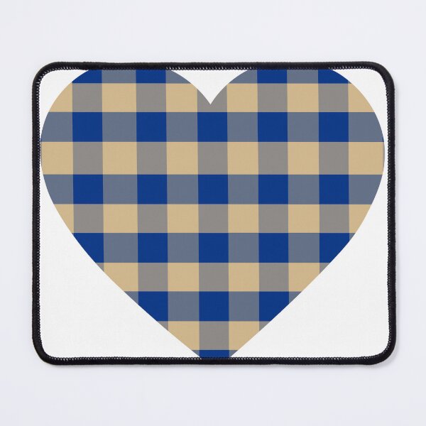 Item preview, Blue and Bluff Plaid Heart designed and sold by Allie Rockhill.