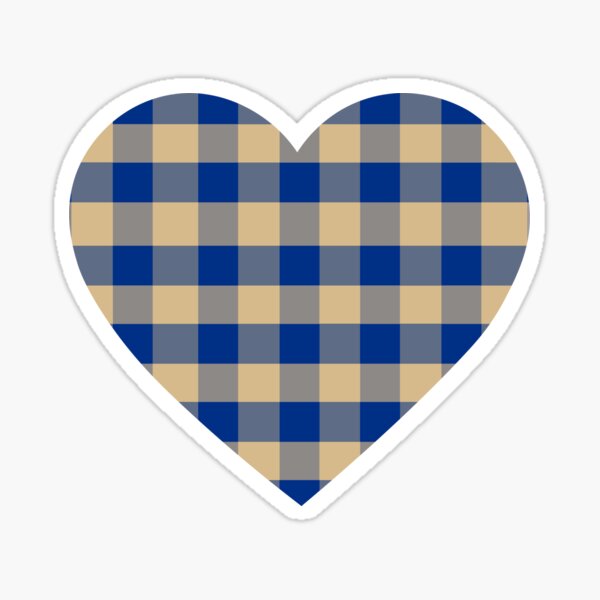 Item preview, Blue and Bluff Plaid Heart designed and sold by Allie Rockhill.