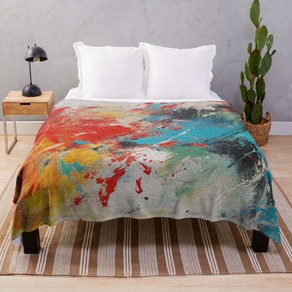 Item preview, Vibrant Abstract Red Blue and Yellow Splatters designed and sold by srgreen.