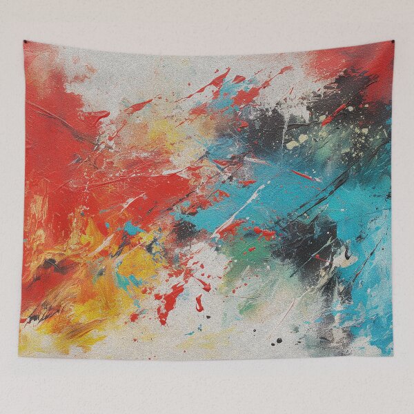 Item preview, Vibrant Abstract Red Blue and Yellow Splatters designed and sold by srgreen.