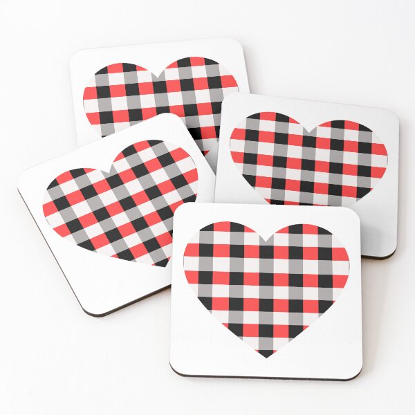 Item preview, Red and Black Plaid Heart designed and sold by Allie Rockhill.