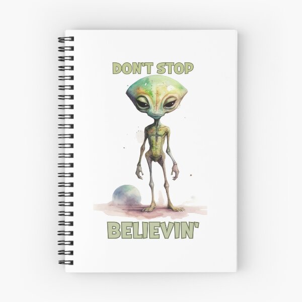 Item preview, Don't Stop Believin' Ufo Alien designed and sold by ArtFromBeyond.