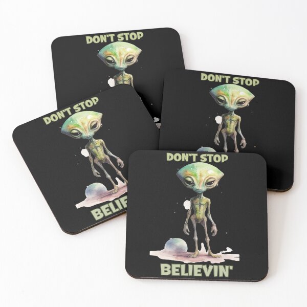 Item preview, Don't Stop Believin' Ufo Alien designed and sold by ArtFromBeyond.