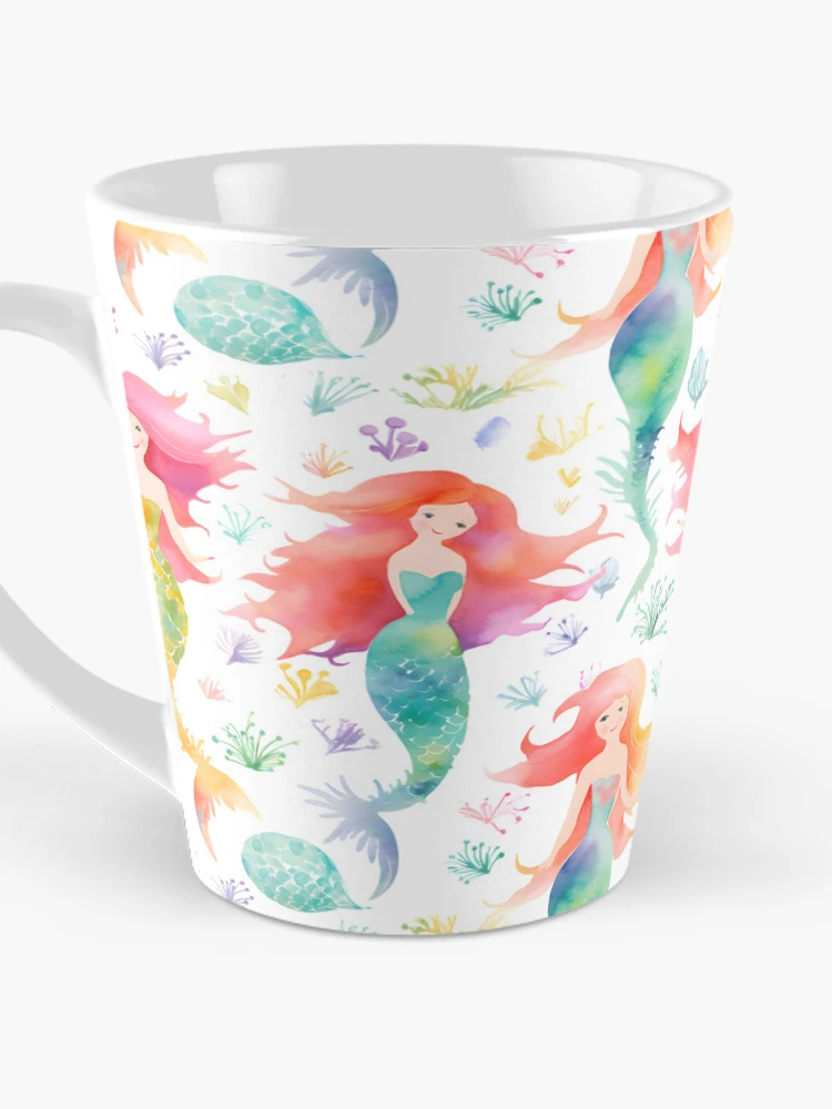 Thumbnail 3 of 4, Coffee Mug, Mermaids Pattern 13 designed and sold by DigitalPatternx.