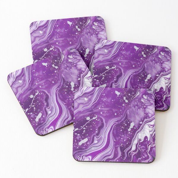 Item preview, Purple & White Marble Symphony #10 designed and sold by BirdsnStuff.