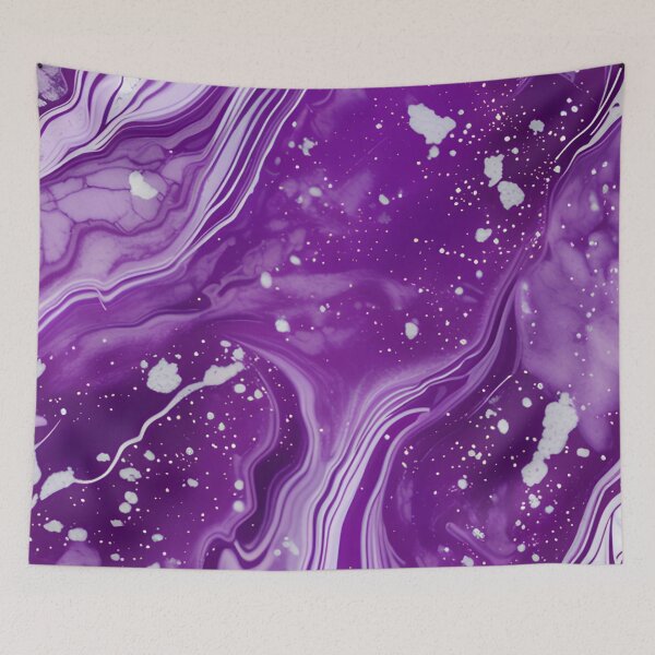 Item preview, Purple & White Marble Symphony #10 designed and sold by BirdsnStuff.
