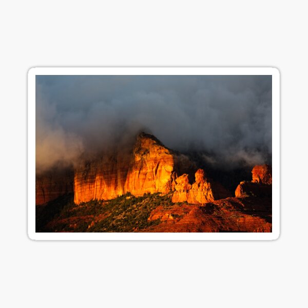 Storm clouds over the Red Rocks of Sedona, Arizona. Sticker