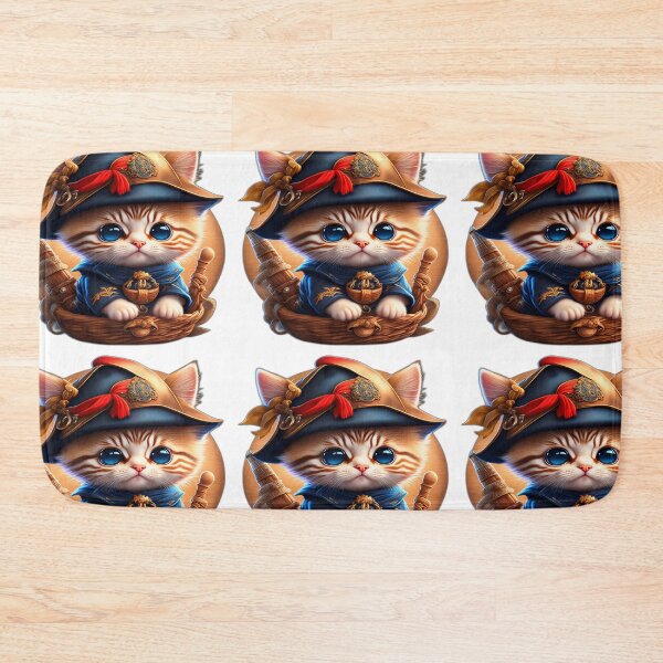 Item preview, The pirate kitty of the wicker ship designed and sold by TodoDecoArt.