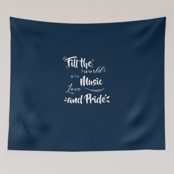 Item preview, Fill the world with music love and pride- Hamiltion musical quote designed and sold by fileslye.