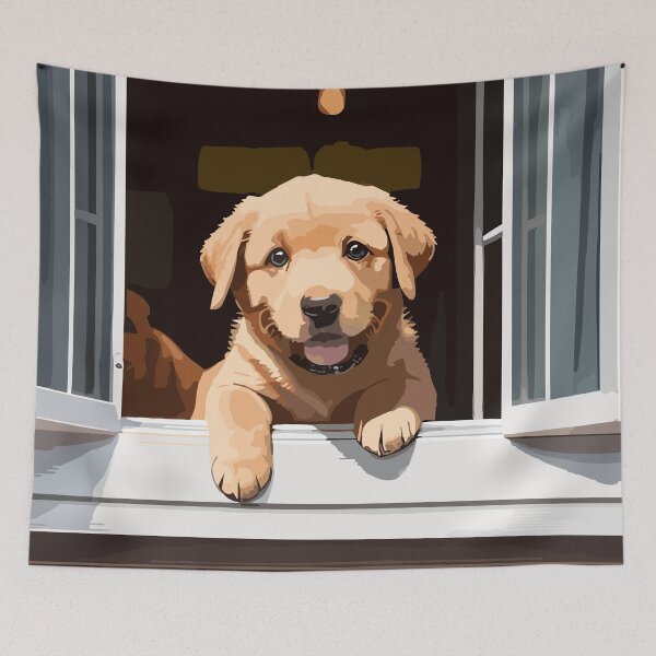Item preview, Puppy Lab - Labrador Puppy At The Window designed and sold by JHANL.