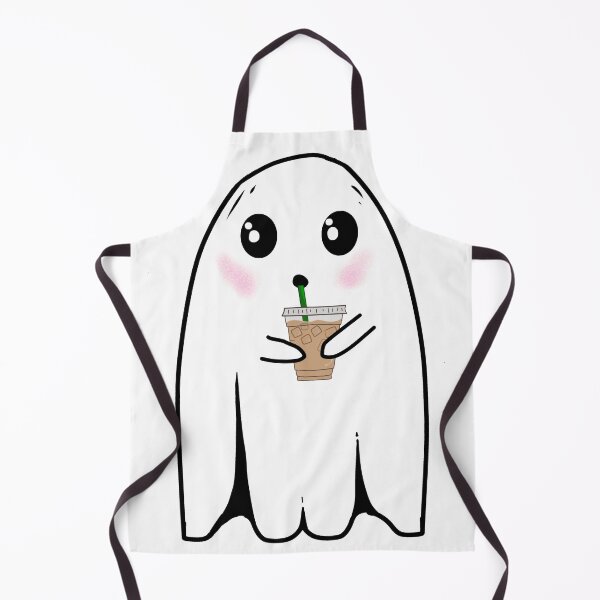 Item preview, ghost drinking iced coffee designed and sold by darianedesigns.